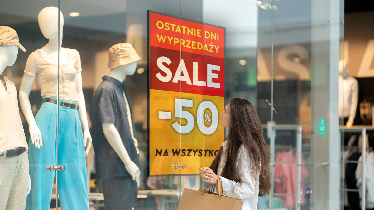 Ekran z promocją w sklepie